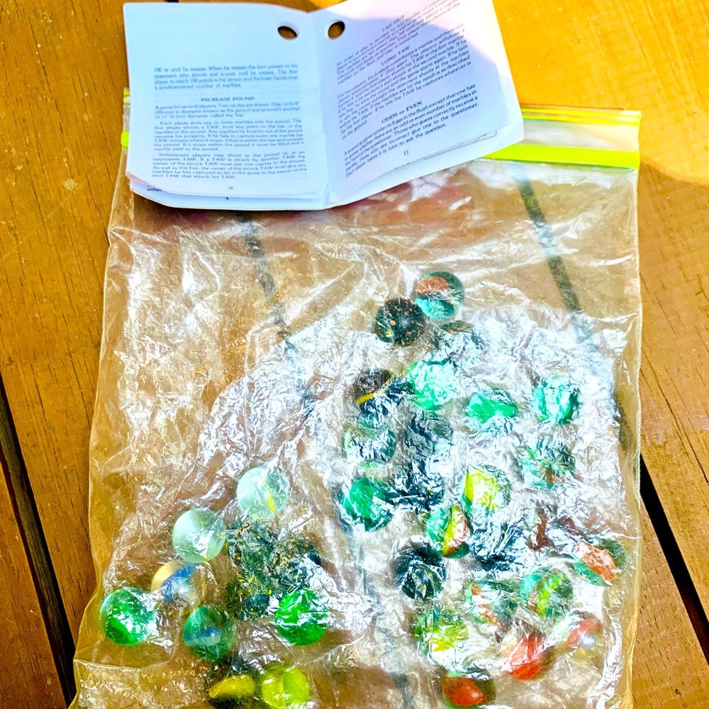 Marbles and Game Book Set Bundle